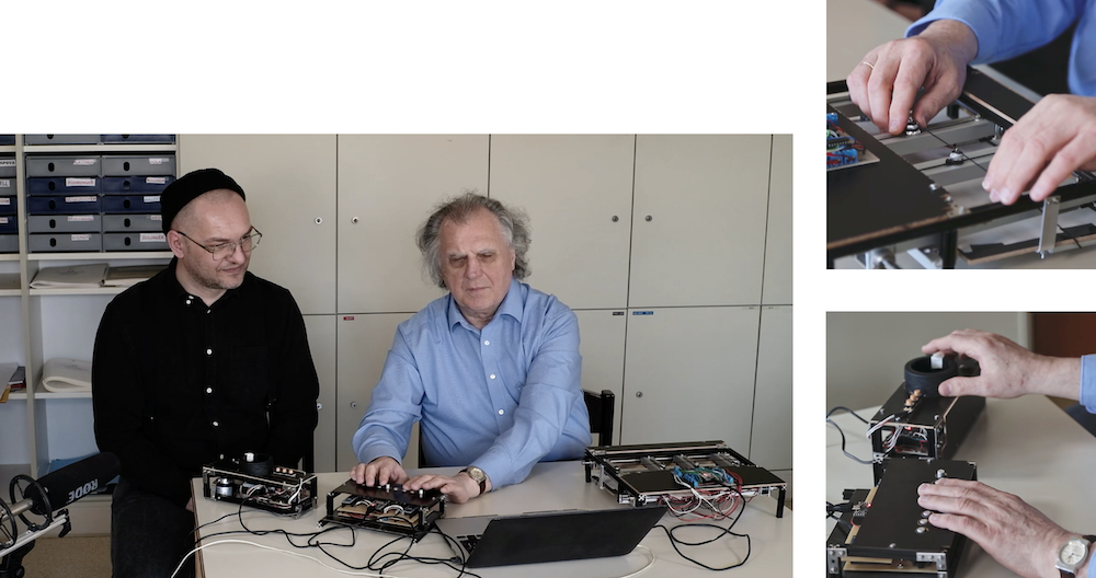 studio meeting during the development of the tangible interfaces with blind expert and partner Erich Schmid at BBI Vienna