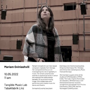 Guest Lecture: Mariam Gviniashvili